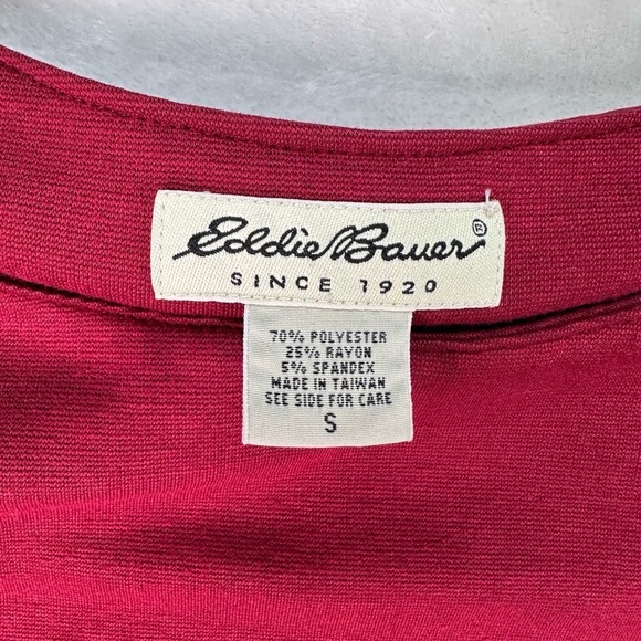 Eddie Bauer Red Sleeveless Crew Neck Stretch Comfort Soft Tank Top Size S Petite - Picture 7 of 15